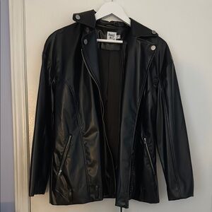 Princess Polly Guidance Pu Jacket Black